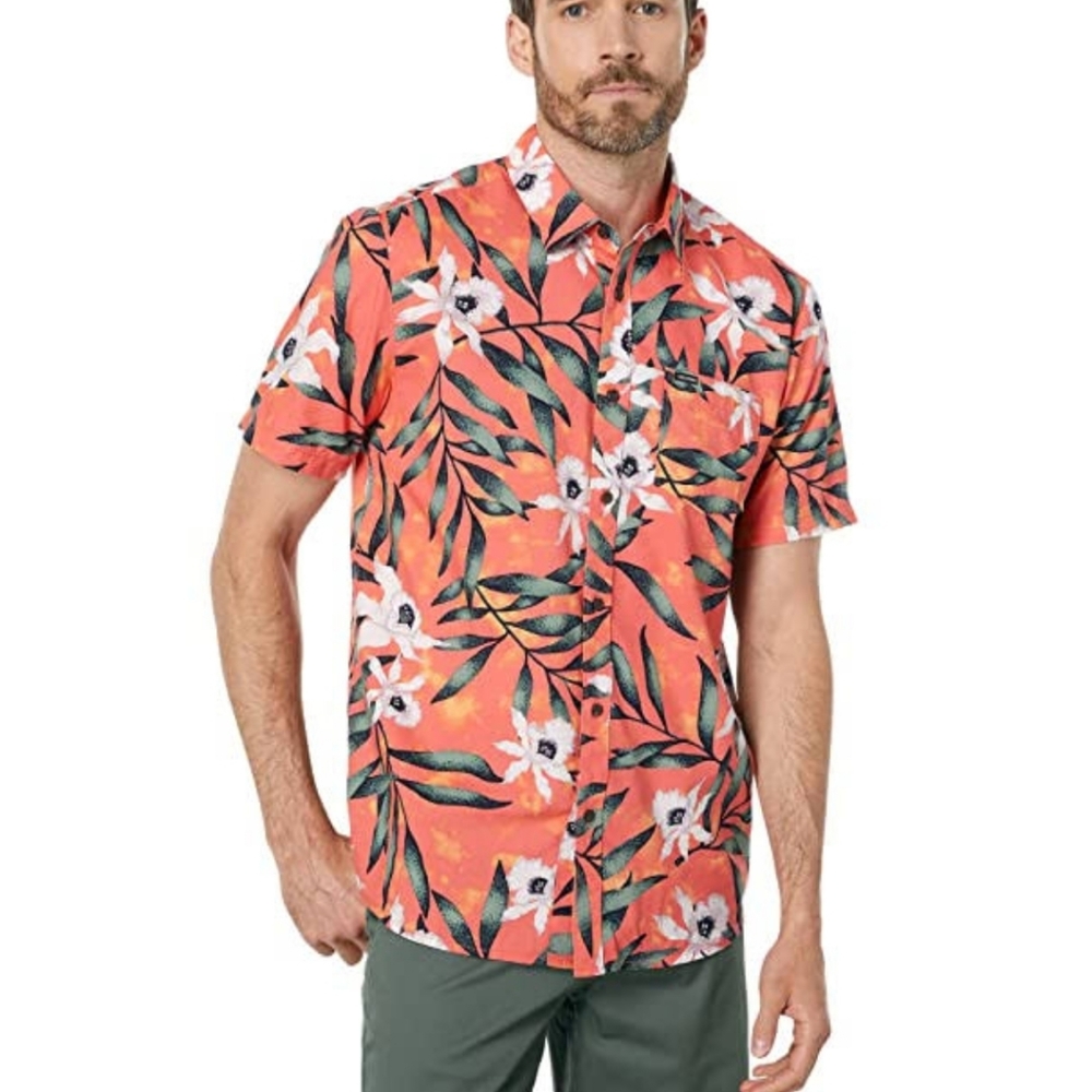 BNWT Volcom Tropical Hideout Men's Short Sleeve Shirt
